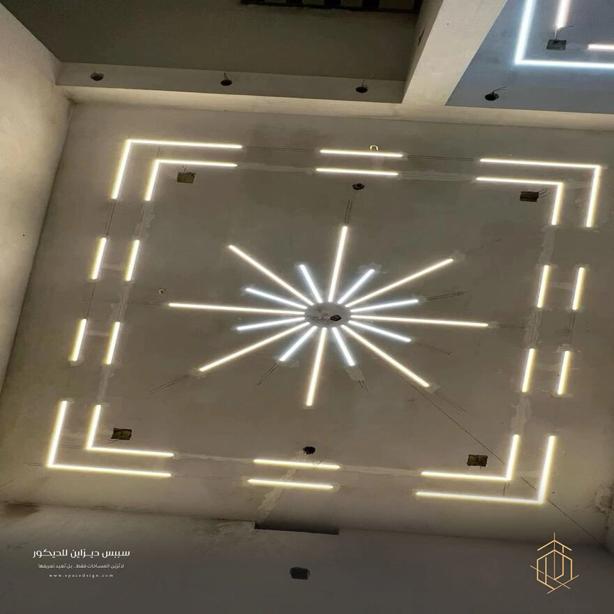 تصميم إضاءة أسقف الرياض