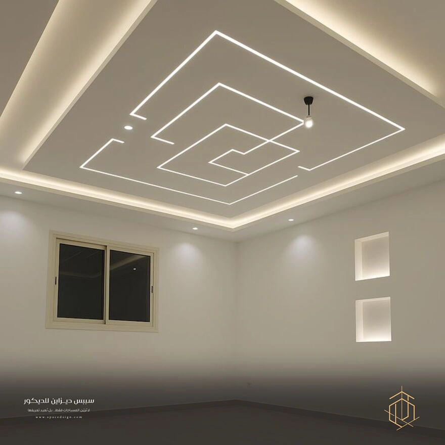 إضاءة سقف غرف نوم الرياض