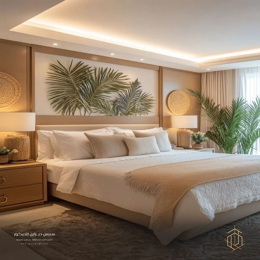 ديكور حائط خلف السرير الرياض