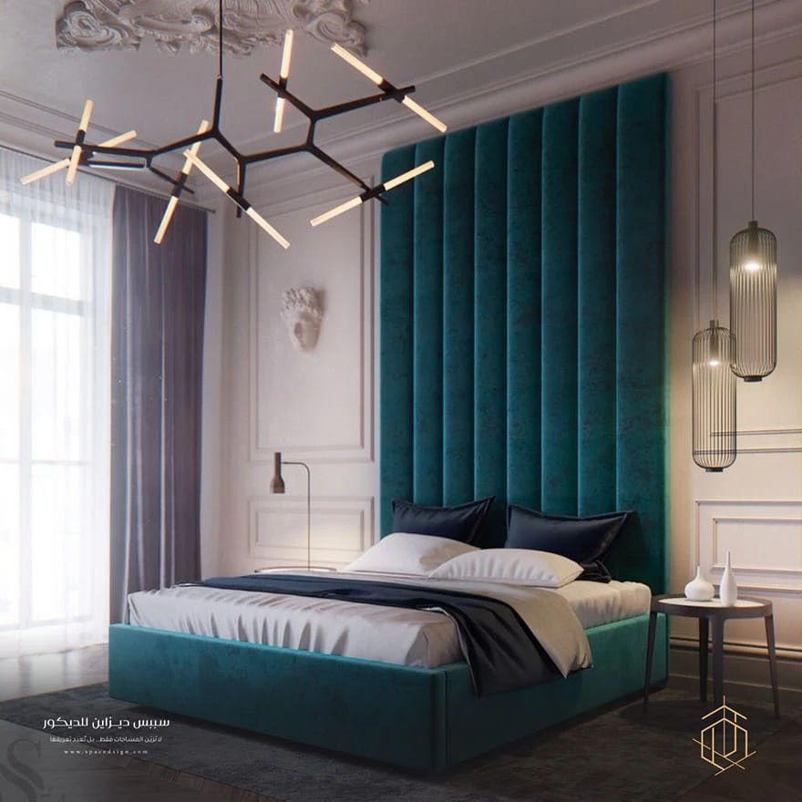 ديكور خلف السرير خشب الرياض