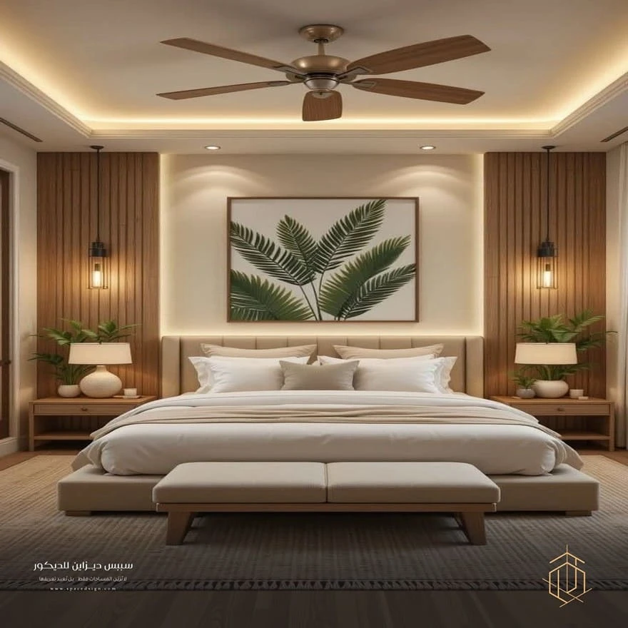 خلفيات سرير بديل الخشب مع اضاءة